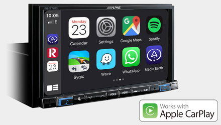 Works with Apple CarPlay - INE-W720DC