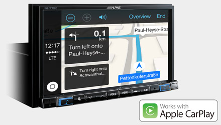 Online Navigation with Apple CarPlay - INE-W720S453B